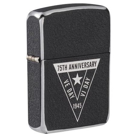 Zippo 2022 Zippo 75Th Anniversary Of The End Of Wwii 1941 Steel Black Crackle Laser Engrave ZIP-49264